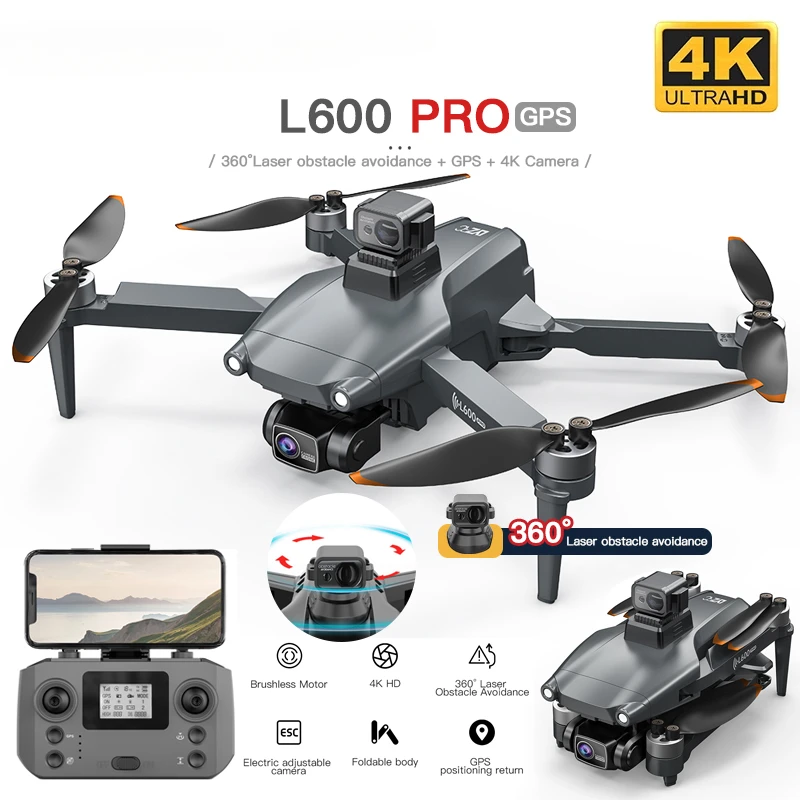 L600 PRO RC Drone 4K HD Dual Camera 360 Obstacle Avoidance Brushless 5G WI - £90.93 GBP+