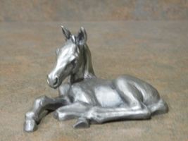 HUDSON PEWTER Baby Horse Figurine Colt Made in USA No. 851 - $33.99