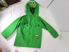 Western Chief Frog Green Button Down Long Sleeve Rain Jacket Size 6/6X - $419.44 MXN