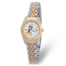 Disney Adult Size Two-tone Metal Mickey Mouse Watch - £48.75 GBP