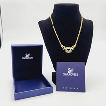 Vintage Swarovski Crystal Bar Pendant Necklace Signed W/ Swan - $84.14