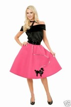 Bubble Gum (Hot Pink) Poodle Skirt - Adult X-SMALL 3-5 - £19.79 GBP