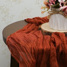 Rust Cheesecloth Table Runner 13.3Ft Gauze Cheese Cloth Tablecloth 35 X 160 Inch - $16.99