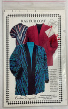 Sewing Pattern, Rag Fur Coat / Jacket, Size Small to XXL, Cardin Originals, NEW - £5.23 GBP