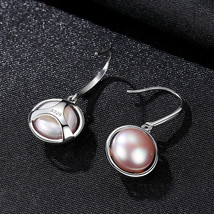 Geometric Round 925 Silver Special Earrings S925 Silver Simple Earrings For Wome - £19.92 GBP