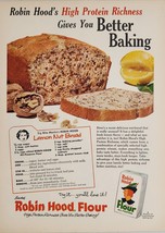 1959 Print Ad Robin Hood Flour Lemon Nut Bread Recipe International Milling - £15.57 GBP