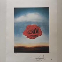 Salvador Dali Signed Lithograph - MEDITATIVE ROSE - (Rose Gift, Rose Birthday) - £118.83 GBP