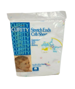 VINTAGE CURITY BABY INFANT STRETCH ENDS CRIB SHEET PASTEL ROCKING HORSE ... - £29.54 GBP