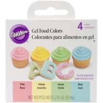 Gel Food Colors .3oz 4/Pkg-Pastel - £9.98 GBP