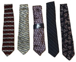Lot De 5 Cravates Art Déco Imprimé Geo Stafford Robert Stock Henry Grethel - $19.69