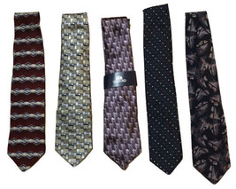 Lot De 5 Cravates Art Déco Imprimé Geo Stafford Robert Stock Henry Grethel - £15.68 GBP