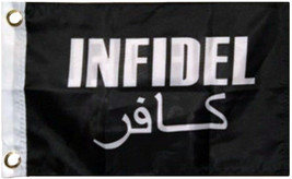 Us Military Infidel Black 12X18 Boat/ Bike Flag (Double Sided 2Ply Polyester) - £13.58 GBP