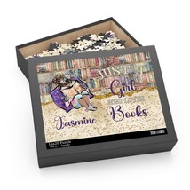 Puzzle, Just a Girl who Loves Books, Brunette Hair, Olive Skin, Personalised/Non - £19.63 GBP+