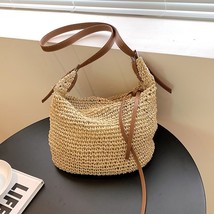 Ve straw handabg knitted shoulder crossbody bag beach bag women s fashion summer travel thumb200