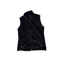 Eddie Bauer Women’s Polartec Recycled Fleece Vest Black Full Zip Outdoor - €29,95 EUR
