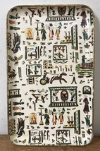 Vtg Alfred E Knobler Egyptian Hieroglyphics Paper Mache Alcohol Proof Tr... - $19.79