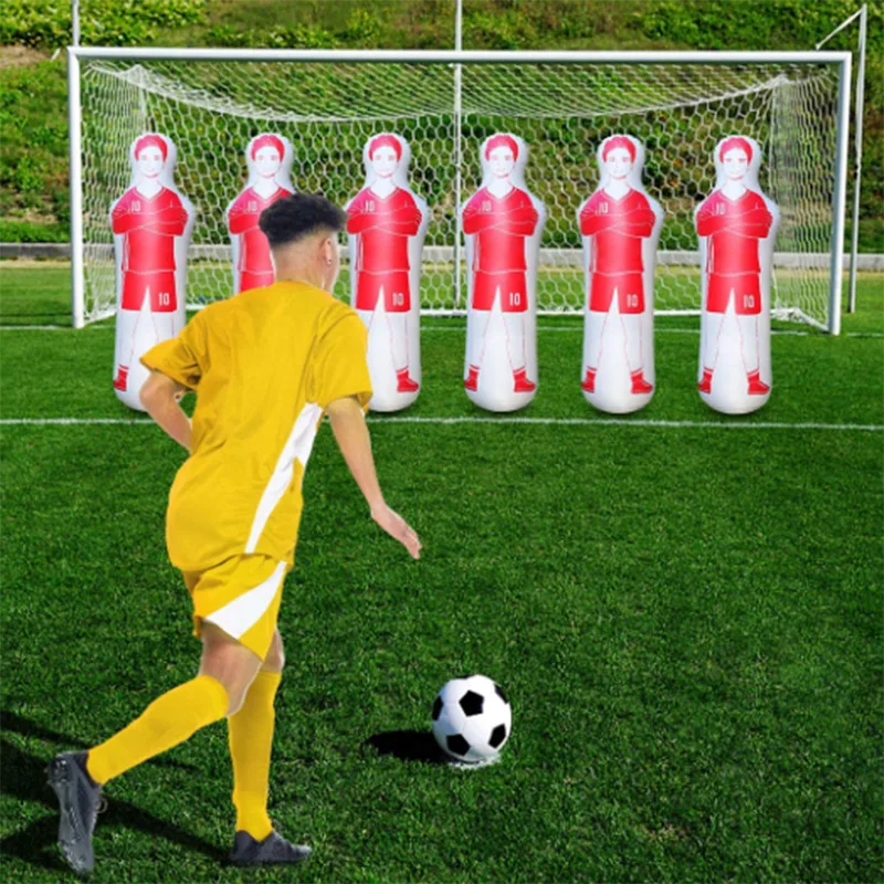 Sporting Inflatable Soccer Dummy Goalkeepr Air Mannequin Free Kick Defender Foot - £67.16 GBP