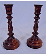   Turned Solid Wood  Vintage Classic 8.5 Inch Candle Holders - $35.13 CAD