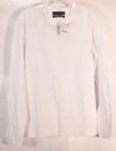 Zara Womens Super Slim Fit LS T-Shirt White M NWT - $19.80