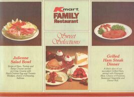K Mart Family Restaurant Salad Bowl Desert Ham Steak Dinner Menu Placema... - $27.72