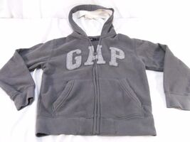 GAP KIDSCOLD WEATHER GRAY FULL ZIP UP COZY HOODIE SWEATER YOUTH M (8) - $17.10