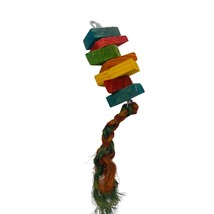 Wood and Rope bird/parrot Toy 10&quot; - £7.76 GBP