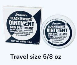 Genuine Black White Skin Protectant Ointment TRAVEL SIZE 5/8oz 18g Tin - $18.80