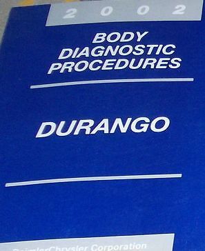 Primary image for 2002 DODGE DURANGO BODY DIAGNOSTICS PROCEDURES Service Repair Shop Manual OEM