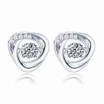 0.15 Ct Round Cut Moissanite Solitaire Stud Earrings 14k White Gold Plated Gift - £46.52 GBP