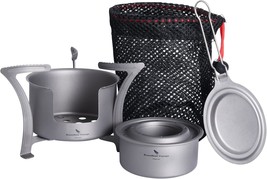 Boundless Voyage A-Ti2013C Titanium Alcohol Spirit Stove With Pot Stand For - $46.97