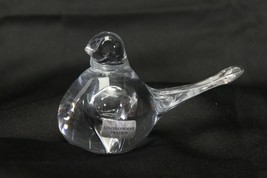 Lindshammar Sweden Glass Clear Bird Handmade with Tag - $21.55