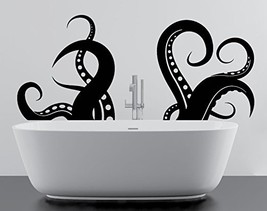 (39&quot; X 17&quot;) Vinyl Wall Decal Amazing Octopus Tentacle / Sea Creature Bathroom Ar - £22.60 GBP