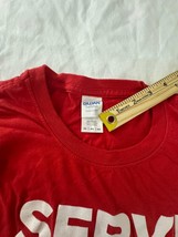 Gildan Softstyle Ring Spun SERVE TEAM Men's Red T-Shirt Short Sleeve Size 2XL image 3