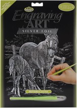 Silver Foil Engraving Art Kit 8X10-Mare &amp; Foal (Pack of 3) - $708.13 MXN