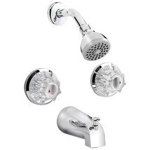 Plumb Pak EBA58WCP Showerhead and Bath Faucet, Polished Chrome - $91.99