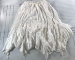 Luna Luz Skirt Womens Large White Elastic Waist Handkerchief Hem Lace Trim - $148.49
