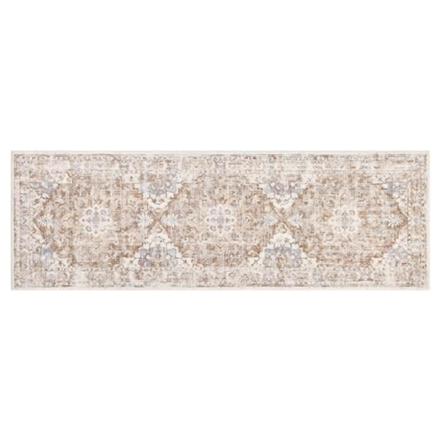 Boho Hallway Runner Rug 2.6' X 14' Vintage Farmhouse Laundry Rug Runner Accent A