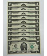 *Lot of Twenty (20) 2017A CRISP $2.00 Two Bills Uncirculated Sequential ... - $82.22 CAD