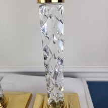 Waterford Crystal Heavyweight Brass Cambridge Candlesticks 11&quot; - $98.01