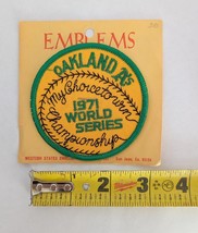 Emblems Oakland As 1971 World Series Championship Patch Yellow &amp; Green - £77.39 GBP