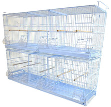 Lot 2 Galvanized X-Large Triple Breeding Flight Bird Cages Double Center... - £184.58 GBP