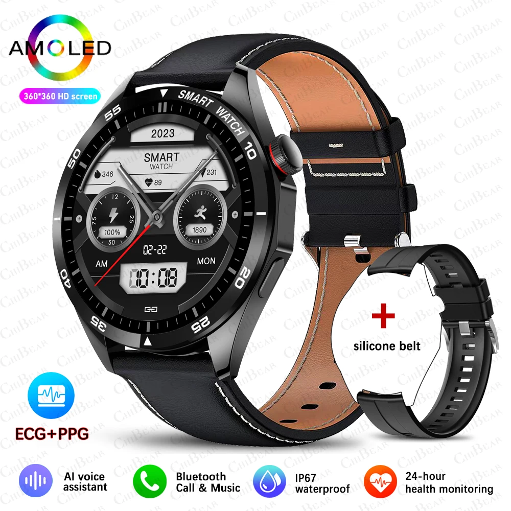 For Android IOS Watch 4 Smart Watch Men GPS Sports Track Fitness tracker... - £40.29 GBP