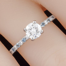 Authenticity Guarantee 
0.73 carat Round Diamond Solitaire Palladium Ring w/ ... - £2,153.05 GBP