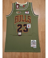 Michael Jordan Bulls commemorative edition green jersey  - £31.47 GBP