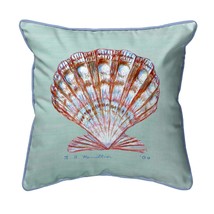 Betsy Drake Scallop Shell Extra Large 22 X 22 Indoor Outdoor Teal Pillow - £54.50 GBP