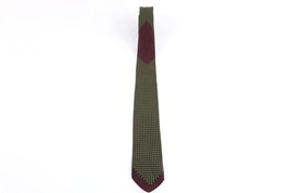 Vintage 50s 60s Mid Century Modern MCM Silk Polka Dot Geometric Neck Tie Wedding - £19.74 GBP