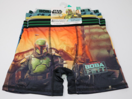 Disney Boys&#39; Star Wars Boba Fett 4pk Boxer Briefs Underwear Size 8 NWT - £7.77 GBP