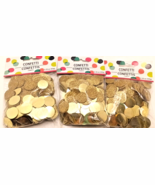 3 pks Amscan Round Circle Gold Glitter Confetti Flakes Wedding Party Ann... - $354.85 MXN