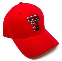 MVP Texas Tech Red Raiders Logo Solid Red Curved Bill Adjustable Hat - £17.93 GBP