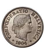 1904 Suisse 5 Rappen Pièce de Monnaie (About Hors-Circulation, Au État) ... - $110.18